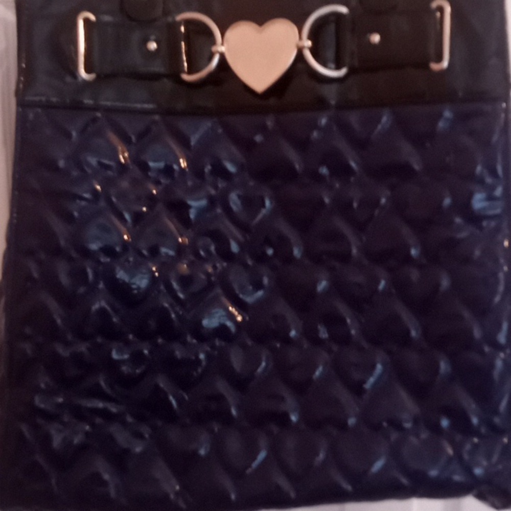 Betsey Johnson Navy/ black Trim Quilted Women's Bag
